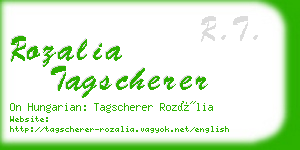 rozalia tagscherer business card